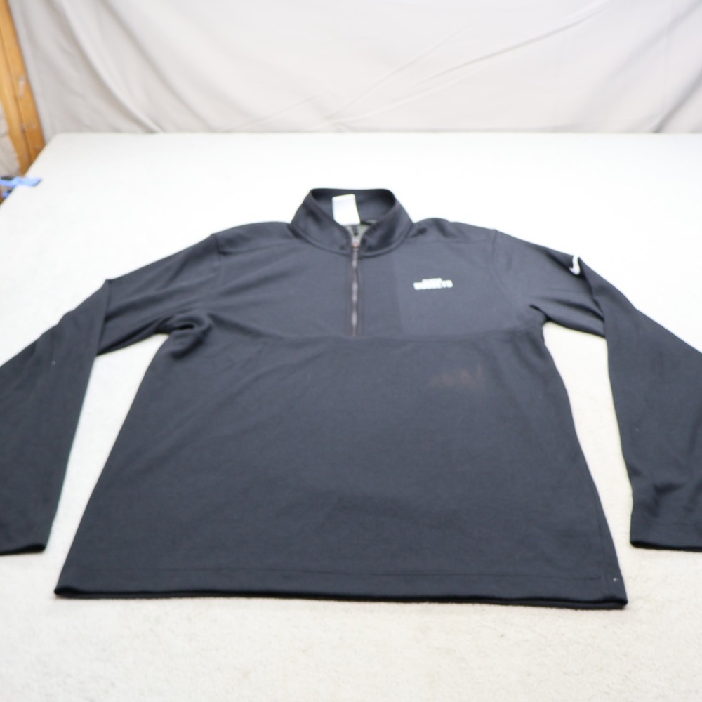 Denver Nuggets Shirt Mens Medium Nike Black Dri-Fit 1/4 Zip Long Sleeve Athletic